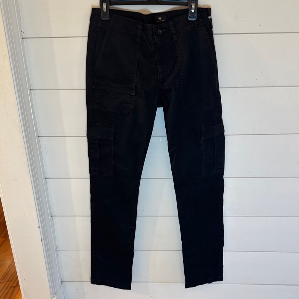 AG Adriano Goldschmied Men's Black Cargo Pants size‎ 32 NWOT